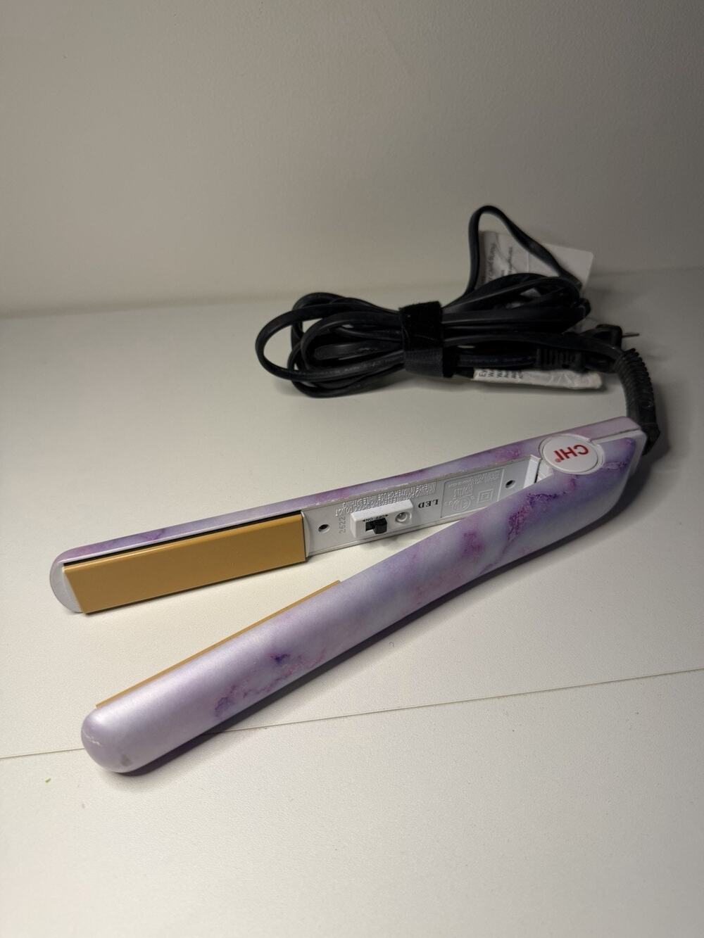 CHI for Ulta Beauty Purple Marble Hair Straightener Ceramic Plates Works Great!